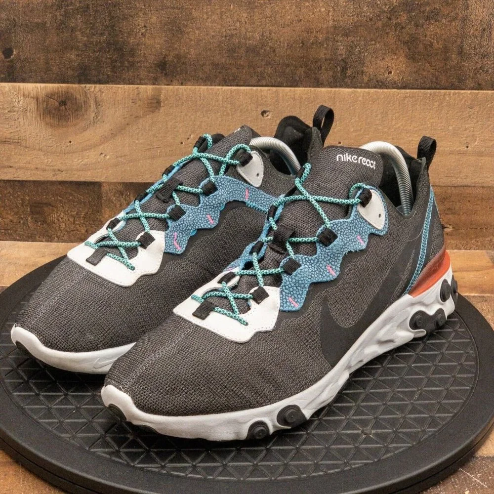 NIKE REACT ELEMENT 55 SE ANTHRACITE BLUE MENS ATHLETIC SHOES RUNNING SIZE 14